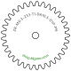 Zahnrad M0.3 / 33 Z AD 10.5mmBohrung (D) mm 1.00 Presspassung PBreite (T) mm 1.0POM-C natur[ZR-M0.3-Z33-T1-DA10.5-D1P-PN]