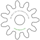 Zahnrad M0.3 / 11 Z AD 3.9mmBohrung (D) mm 1.00 Presspassung PBreite (T) mm 1.5POM-C natur[ZR-M0.3-Z11-T1.5-DA3.9-D1P-PN]