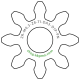 Zahnrad M0.3 / 8 Z AD 3.0mmBohrung (D) mm 1.00 Presspassung PBreite (T) mm 1.0POM-C natur[ZR-M0.3-Z8-T1-DA3-D1P-PN]