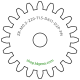 Zahnrad M0.5 / 20 Z AD 11.0mmBohrung (D) mm 2.00 Presspassung PBreite (T) mm 1.5POM-C natur[ZR-M0.5-Z20-T1.5-DA11-D2P-PN]