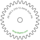 Zahnrad M0.5 / 30 Z AD 16.0mmBohrung (D) mm 2.00 Presspassung PBreite (T) mm 2.0POM-C natur[ZR-M0.5-Z30-T2-DA16-D2P-PN]