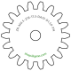 Zahnrad M0.5 / 18 Z AD 10.0mmBohrung (D) mm 1.50 Presspassung PBreite (T) mm 1.5POM-C natur[ZR-M0.5-Z18-T1.5-DA10-D1.5P-PN]