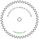 Zahnrad M0.35 / 45 Z AD 16,45mmBohrung (D) mm 1,50 H9Breite (T) mm 2,0Messing MO58[ZR-M0.35-Z45-T2-DA16.45-D1.5H9-MS]