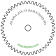 Zahnrad M0.4 / 45 Z AD 18,80mmBohrung (D) mm 2,00 H9Breite (T) mm 3,0POM-C natur[ZR-M0.4-Z45-T3-DA18.8-D2H9-PN]
