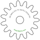 Zahnrad M0.6 / 15 Z AD 10,20mmBohrung (D) mm 2,00 H9Breite (T) mm 5,0POM-C natur[ZR-M0.6-Z15-T5-DA10.2-D2H9-PN]