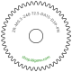 Zahnrad M0.3 / 48 Z AD 15.0mmBohrung (D) mm 3.00 Presspassung PBreite (T) mm 2.5POM-C natur[ZR-M0.3-Z48-T2.5-DA15-D3P-PN]