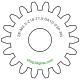 Zahnrad M0.5 / 18 Z AD 10.0mmBohrung (D) mm 3.00 Presspassung PBreite (T) mm 1.5POM-C natur[ZR-M0.5-Z18-T1.5-DA10-D3P-PN]