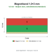Magnetband 1,0×3 mm, Südpol oben, selbstklebend (Standard)Länge 100 cm[MB-1x3-SO-L100]