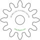 Zahnrad M0.3 / 12 Z AD 4,2mmBohrung (D) mm 1,00 Presspassung PBreite (T) mm 1,5POM-C natur[ZR-M0.3-Z12-T1.5-DA4.2-D1P-PN]