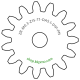 Zahnrad M0.3 / 15 Z AD 5,1mmBohrung (D) mm 1,00 Presspassung PBreite (T) mm 1,0POM-C natur[ZR-M0.3-Z15-T1-DA5.1-D1P-PN]