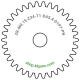 Zahnrad M0.15 / 34 Z AD 5.40mmBohrung (D) mm 1.00 P7Breite (T) mm 1.0POM-C natur[ZR-M0.15-Z34-T1-DA5.4-D1P7-PN]