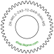 Zahnrad M0.2 / 43 Z AD 9,0mmBohrung (D) mm 4,00 Spielpassung HBreite (T) mm 2,0Messing MO58[ZR-M0.2-Z43-T2-DA9-D4H-MS]