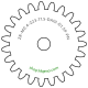 Zahnrad M0.4 / 23 Z AD 10,0mmBohrung (D) mm 1,50 Presspassung PBreite (T) mm 1,5POM-C natur[ZR-M0.4-Z23-T1.5-DA10-D1.5P-PN]