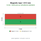 Magnetband 1.0×3 mm, Südpol oben, selbstklebend (Standard)Länge 100 cm[MB-1x3-SO-L100]