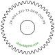 Zahnrad M0.4 / 43 Z AD 18,0mmBohrung (D) mm 5,00 Presspassung PBreite (T) mm 3,0POM-C schwarz[ZR-M0.4-Z43-T3-DA18-D5P-PB]