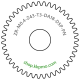 Zahnrad M0.4 / 43 Z AD 18,0mmBohrung (D) mm 5,00 Presspassung PBreite (T) mm 3,0POM-C natur[ZR-M0.4-Z43-T3-DA18-D5P-PN]