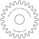 Zahnrad M0.3 / 24 Z AD 7,8mmBohrung (D) mm 2,00 Presspassung PBreite (T) mm 1,5POM-C natur[ZR-M0.3-Z24-T1.5-DA7.8-D2P-PN]Trix Köf