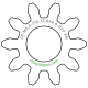Zahnrad M0.4 / 10 Z AD 4.8mmBohrung (D) mm 2.00 Presspassung PBreite (T) mm 2.0POM-C natur[ZR-M0.4-Z10-T2-DA4.8-D2P-PN]