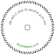 Zahnrad M0.3 / 64 Z AD 19.8mmBohrung (D) mm 2.00 Presspassung PBreite (T) mm 2.0POM-C natur[ZR-M0.3-Z64-T2-DA19.8-D2P-PN]