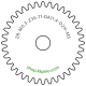 Zahnrad M0.3 / 36 Z AD 11.4mmBohrung (D) mm 2.00 Spielpassung HBreite (T) mm 1.0Messing MO58[ZR-M0.3-Z36-T1-DA11.4-D2H-MS]