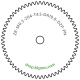 Zahnrad M0.3 / 64 Z AD 19.8mmBohrung (D) mm 2.00 Presspassung PBreite (T) mm 4.5POM-C natur[ZR-M0.3-Z64-T4.5-DA19.8-D2P-PN]