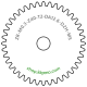 Zahnrad M0.3 / 40 Z AD 12.6mmBohrung (D) mm 2.00 Spielpassung HBreite (T) mm 2.0Messing MO58[ZR-M0.3-Z40-T2-DA12.6-D2H-MS]