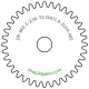 Zahnrad M0.3 / 36 Z AD 11.4mmBohrung (D) mm 2.00 Spielpassung HBreite (T) mm 2.0Messing MO58[ZR-M0.3-Z36-T2-DA11.4-D2H-MS]