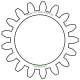 Zahnrad M0.4 / 17 Z AD 7,60mmBohrung (D) mm 5,00 P7Breite (T) mm 8,0Messing MO58[ZR-M0.4-Z17-T8-DA7.6-D5P7-MS]