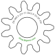 Zahnrad M0.3 / 11 Z AD 3,9mmBohrung (D) mm 1,50 Presspassung PBreite (T) mm 1,0POM-C natur[ZR-M0.3-Z11-T1-DA3.9-D1.5P-PN]