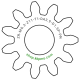 Zahnrad M0.3 / 11 Z AD 3,9mmBohrung (D) mm 1,50 Presspassung PBreite (T) mm 1,0POM-C natur[ZR-M0.3-Z11-T1-DA3.9-D1.5P-PN]