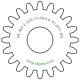 Zahnrad M0.2 / 20 Z AD 4,40mmBohrung (D) mm 1,50 P7Breite (T) mm 1,0Messing MO58[ZR-M0.2-Z20-T1-DA4.4-D1.5P7-MS]