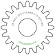 Zahnrad M0.2 / 20 Z AD 4,40mmBohrung (D) mm 1,50 P7Breite (T) mm 1,5Messing MO58[ZR-M0.2-Z20-T1.5-DA4.4-D1.5P7-MS]