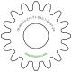 Zahnrad M0.15 / 16 Z AD 2.70mmBohrung (D) mm 1.00 P7Breite (T) mm 1.0POM-C natur[ZR-M0.15-Z16-T1-DA2.7-D1P7-PN]