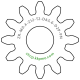Zahnrad M0.4 / 12 Z AD 5.6mmBohrung (D) mm 2.00 Presspassung PBreite (T) mm 2.0POM-C natur[ZR-M0.4-Z12-T2-DA5.6-D2P-PN]