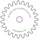 Zahnrad M0.4 / 23 Z AD 10,0mmBohrung (D) mm 1,50 Presspassung PBreite (T) mm 2,0POM-C natur[ZR-M0.4-Z23-T2-DA10-D1.5P-PN]