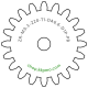 Zahnrad M0.3 / 20 Z AD 6.6mmBohrung (D) mm 1.00 Presspassung PBreite (T) mm 1.0POM-C schwarz[ZR-M0.3-Z20-T1-DA6.6-D1P-PB]