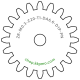 Zahnrad M0.3 / 20 Z AD 6.6mmBohrung (D) mm 1.00 Presspassung PBreite (T) mm 1.0POM-C natur[ZR-M0.3-Z20-T1-DA6.6-D1P-PN]