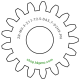 Zahnrad M0.3 / 17 Z AD 5,70mmBohrung (D) mm 2,00 H9Breite (T) mm 2,5POM-C natur[ZR-M0.3-Z17-T2.5-DA5.7-D2H9-PN]