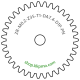 Zahnrad M0.2 / 35 Z AD 7,4mmBohrung (D) mm 1,00 Presspassung PBreite (T) mm 1,0POM-C natur[ZR-M0.2-Z35-T1-DA7.4-D1P-PN]