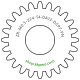 Zahnrad M0.5 / 24 Z AD 13,00mmBohrung (D) mm 5,00 P7Breite (T) mm 4,0POM-C natur[ZR-M0.5-Z24-T4-DA13-D5P7-PN]