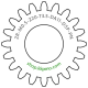 Zahnrad M0.5 / 20 Z AD 11,0mmBohrung (D) mm 5,00 Presspassung PBreite (T) mm 3,5POM-C natur[ZR-M0.5-Z20-T3.5-DA11-D5P-PN]