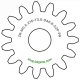 Zahnrad M0.4 / 15 Z AD 6,8mmBohrung (D) mm 2,00 Presspassung PBreite (T) mm 3,5POM-C natur[ZR-M0.4-Z15-T3.5-DA6.8-D2P-PN]