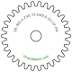Zahnrad M0.3 / 30 Z AD 9.6mmBohrung (D) mm 1.50 Presspassung PBreite (T) mm 3.0POM-C natur[ZR-M0.3-Z30-T3-DA9.6-D1.5P-PN]