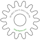 Zahnrad M0.2 / 14 Z AD 3,2mmBohrung (D) mm 1,00 Presspassung PBreite (T) mm 1,0POM-C natur[ZR-M0.2-Z14-T1-DA3.2-D1P-PN]