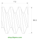 Schnecke M0.2 / Ø 2,0 mm / 1-gängigLänge (T) mm 2,0Bohrung (D) mm 0,80 Presspassung PDrehrichtung rechtsPOM-C natur[SN-M0.2-d2-T2-D0.8P-PN-R]