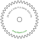 Zahnrad M0.4 / 38 Z AD 16.0mmBohrung (D) mm 2.00 Presspassung PBreite (T) mm 1.5POM-C natur[ZR-M0.4-Z38-T1.5-DA16-D2P-PN]