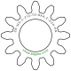 Zahnrad M0.3 / 12 Z AD 4,2mmBohrung (D) mm 2,00 Presspassung PBreite (T) mm 3,0POM-C natur[ZR-M0.3-Z12-T3-DA4.2-D2P-PN]