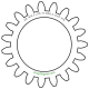 Zahnrad M0.3 / 19 Z AD 6,3mmBohrung (D) mm 4,00 Presspassung PBreite (T) mm 1,0POM-C natur[ZR-M0.3-Z19-T1-DA6.3-D4P-PN]