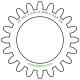 Zahnrad M0.3 / 20 Z AD 6,6mmBohrung (D) mm 4,00 Presspassung PBreite (T) mm 1,0POM-C natur[ZR-M0.3-Z20-T1-DA6.6-D4P-PN]