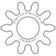 Zahnrad M0.3 / 10 Z AD 3,6mmBohrung (D) mm 1,50 Presspassung PBreite (T) mm 2,0POM-C natur[ZR-M0.3-Z10-T2-DA3.6-D1.5P-PN]